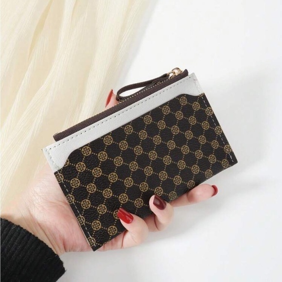 ⚠️Clearance Coffee Brown Patterned Design Slim Cardholder / Wallet - Picture 4 of 4